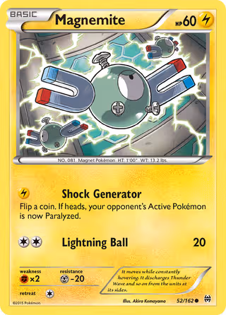 Magnemite 52/162 Pokemon card