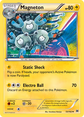 Magneton 53/162 Pokemon card