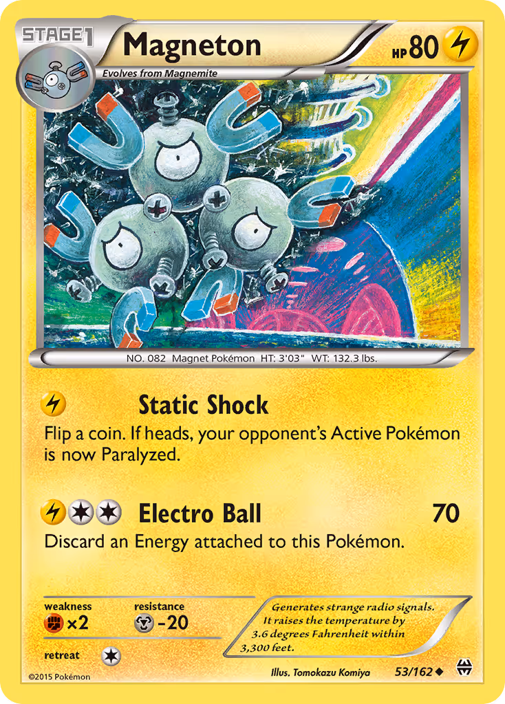 Magneton 53/162 Pokemon card