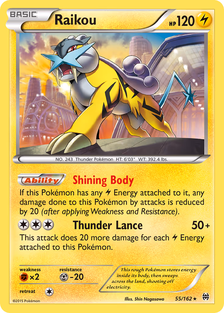Raikou 55/162 Pokemon card