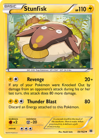 Stunfisk 56/162 Pokemon card