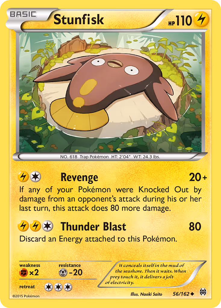 Stunfisk 56/162 Pokemon card
