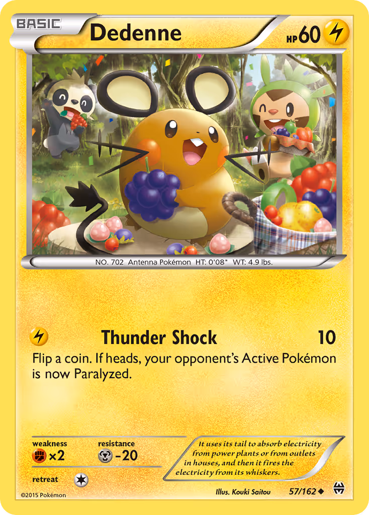 Dedenne 57/162 Pokemon card