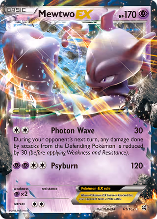 Mewtwo EX 61/162 Pokemon card