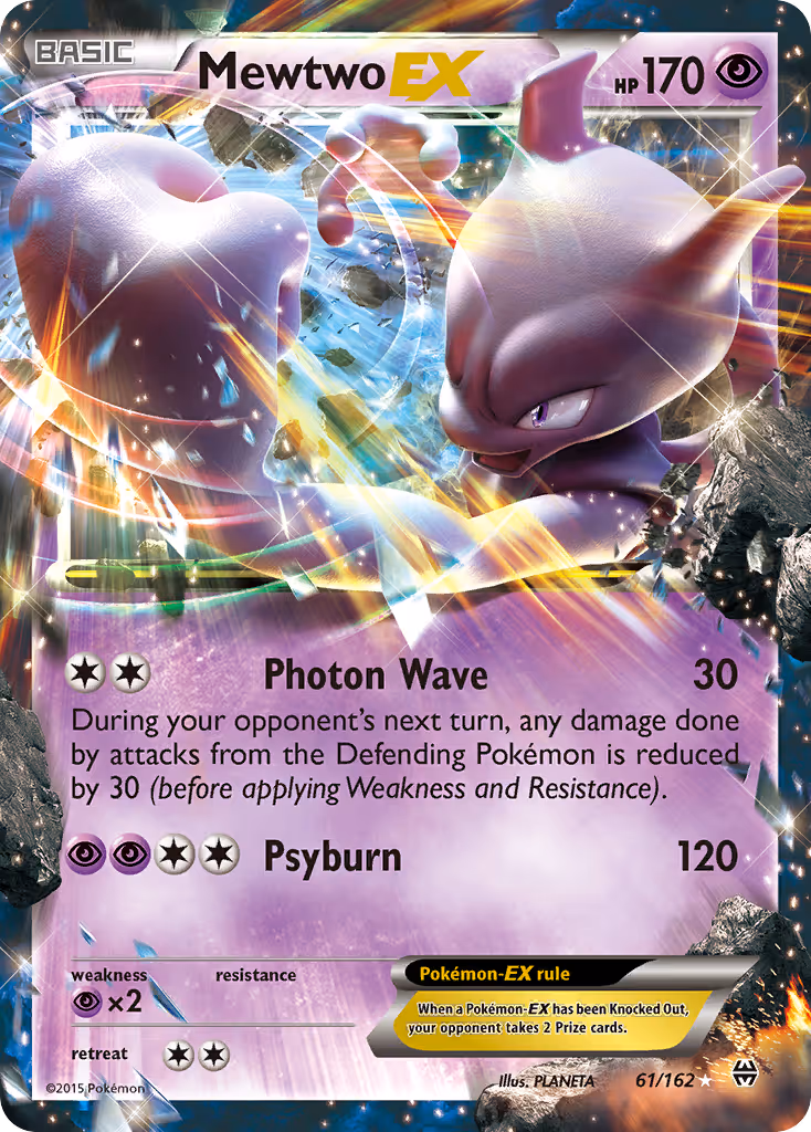 Mewtwo EX 61/162 Pokemon card