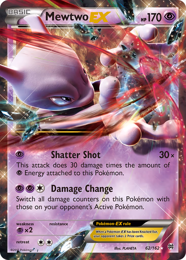 Mewtwo EX 62/162 Pokemon card
