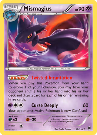 Mismagius 66/162 Pokemon card