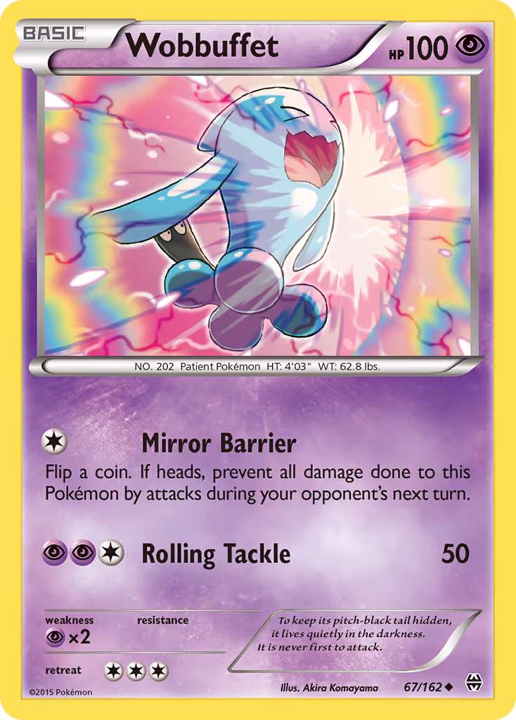 Wobbuffet 67/162 Pokemon card