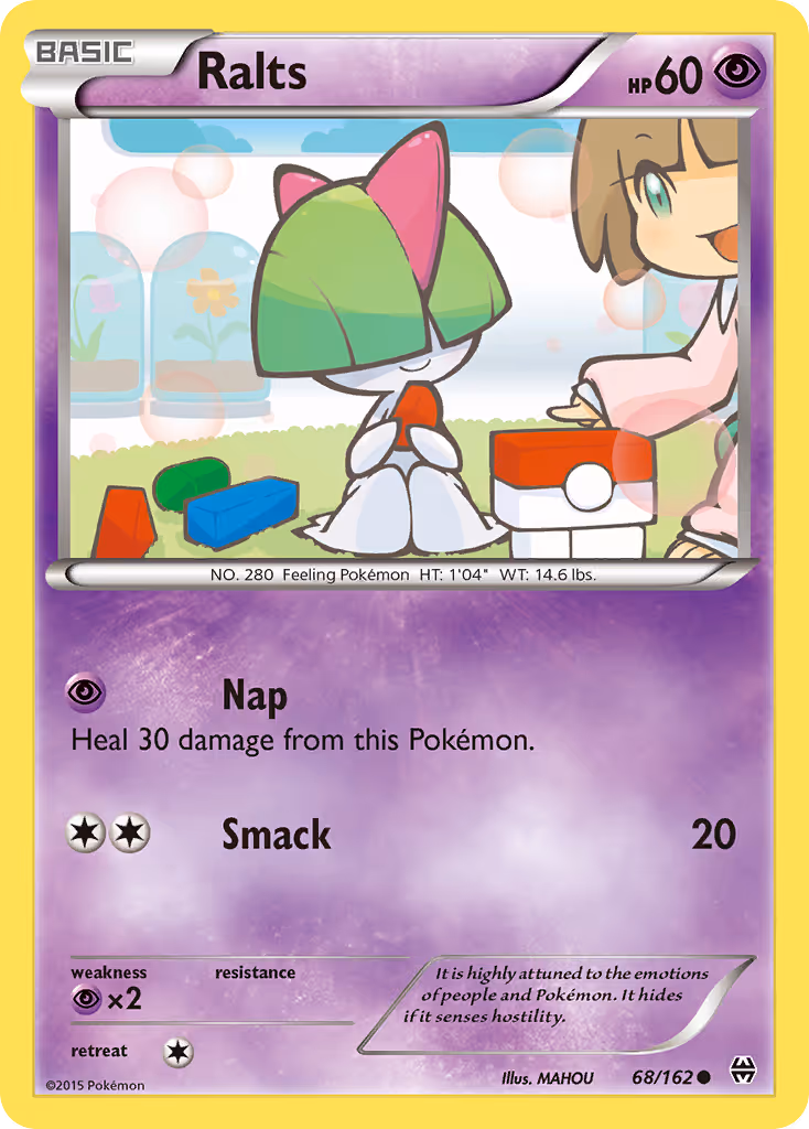 Ralts 68/162 Pokemon card