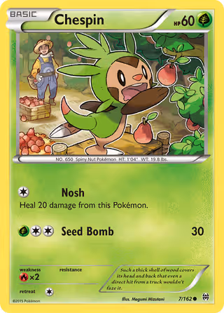 Chespin 7/162 Pokemon card