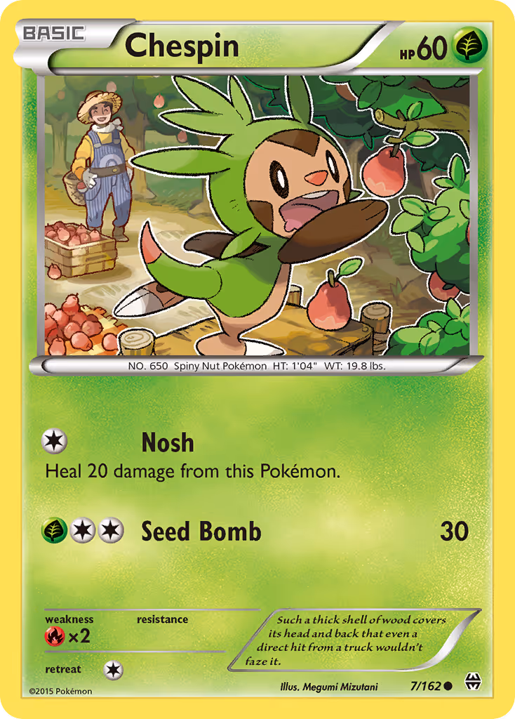 Chespin 7/162 Pokemon card