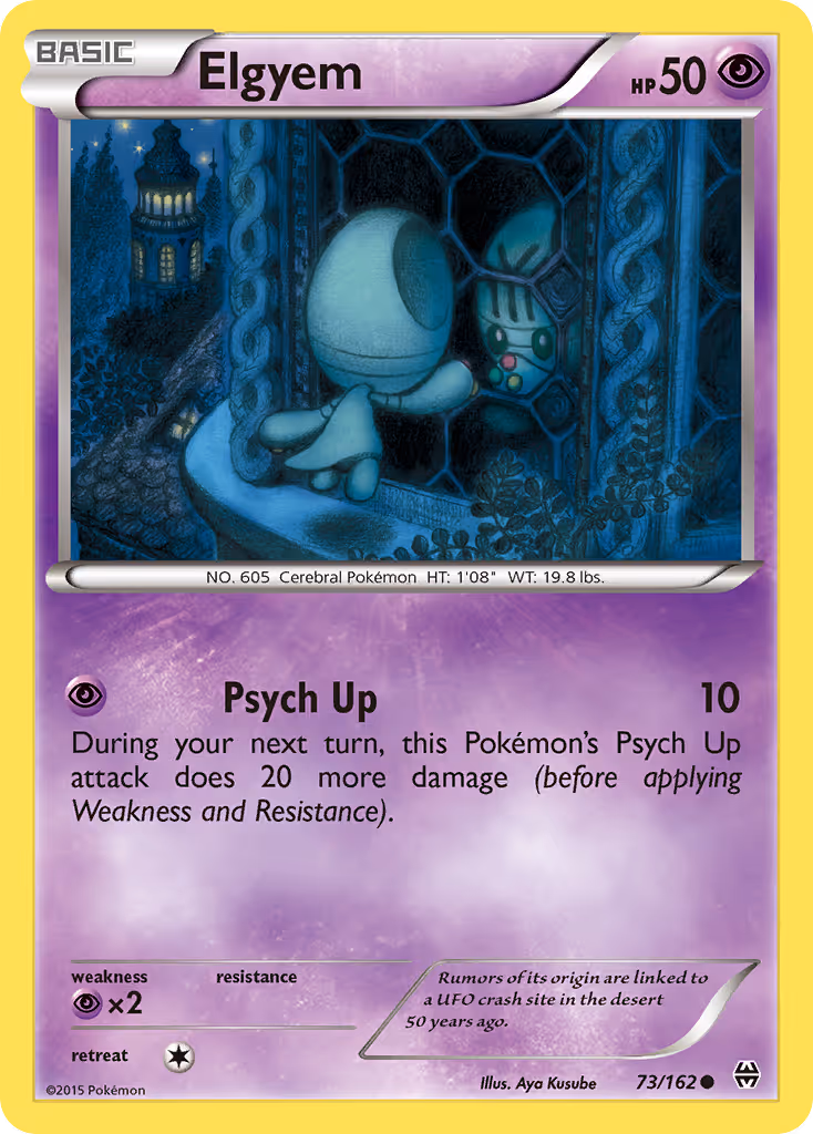 Elgyem 73/162 Pokemon card