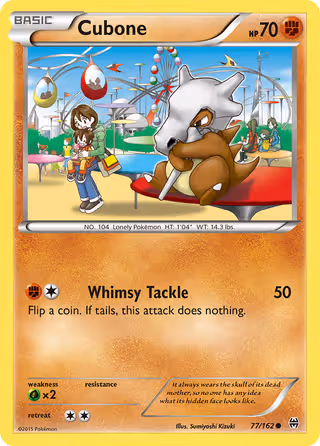 Cubone 77/162 Pokemon card