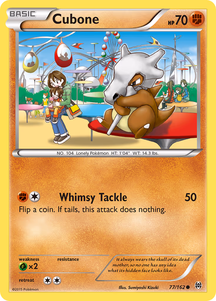 Cubone 77/162 Pokemon card