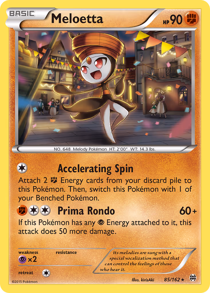 Meloetta 85/162 Pokemon card