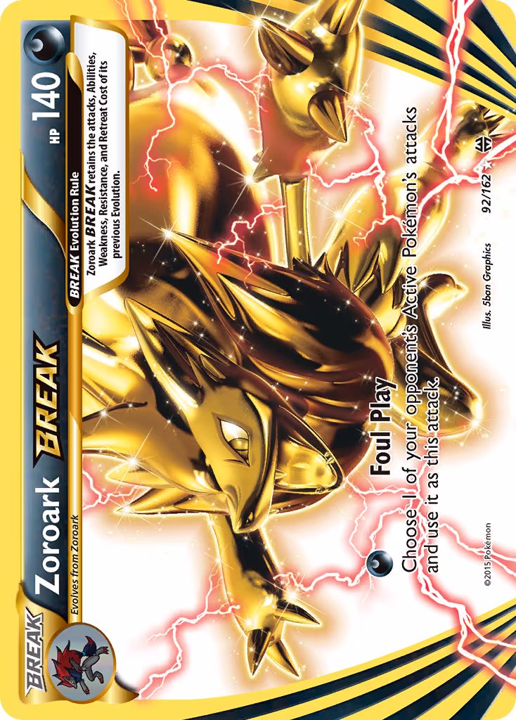 Zoroark BREAK 92/162 Pokemon card