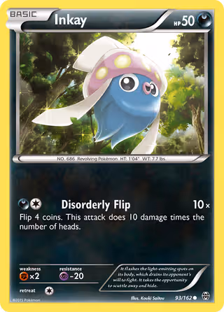 Inkay 93/162 Pokemon card