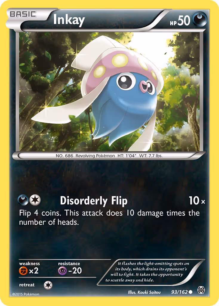 Inkay 93/162 Pokemon card