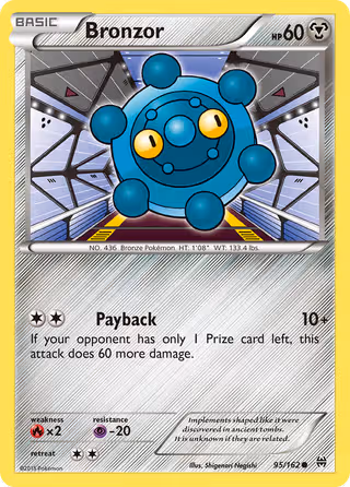 Bronzor 95/162 Pokemon card