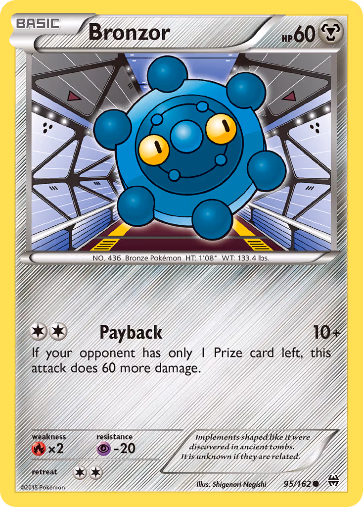 Bronzor 95/162 Pokemon card