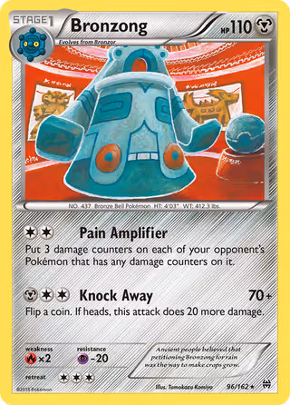 Bronzong 96/162 Pokemon card