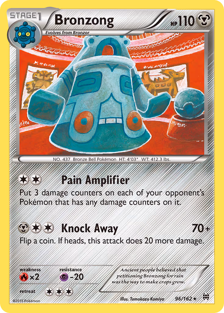 Bronzong 96/162 Pokemon card