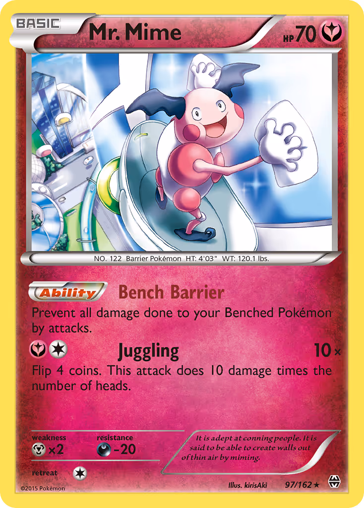 Mr. Mime 97/162 Pokemon card