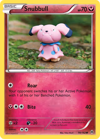 Snubbull 98/162 Pokemon card