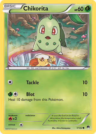 Chikorita 1/122 Pokemon card