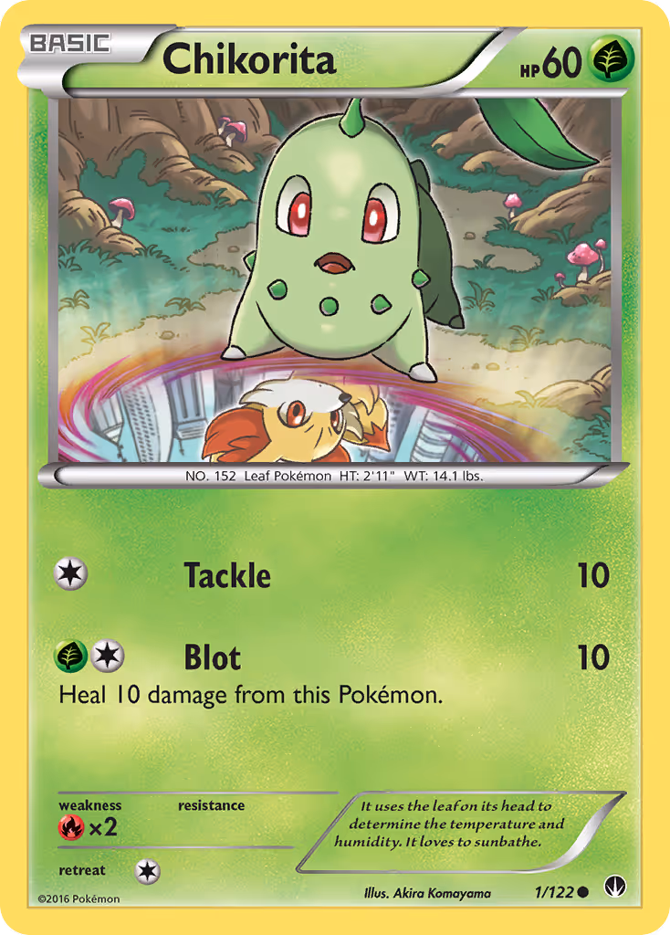 Chikorita 1/122 Pokemon card
