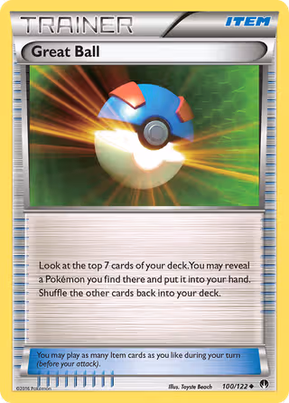 Great Ball 100/122 Pokemon card