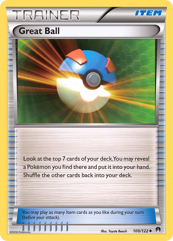 Great Ball 100/122 Pokemon card