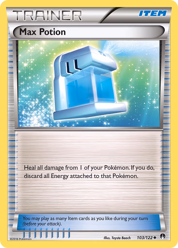 Max Potion 103/122 Pokemon card