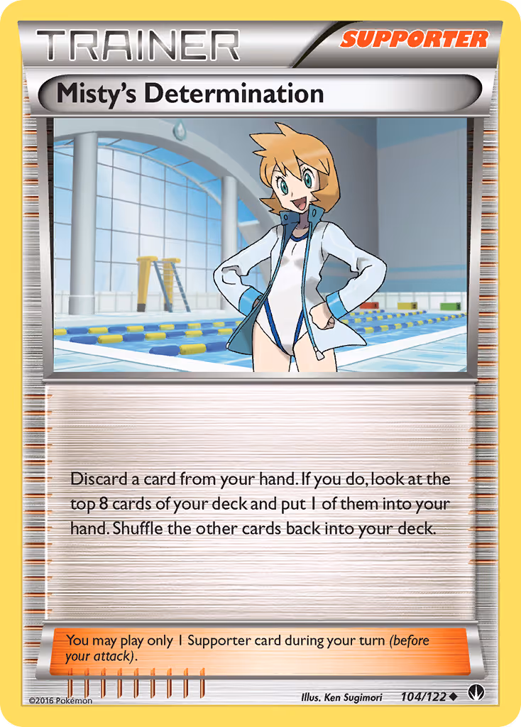 Misty's Determination 104/122 Pokemon card