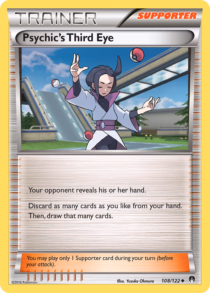 Psychic's Third Eye 108/122 Pokemon card