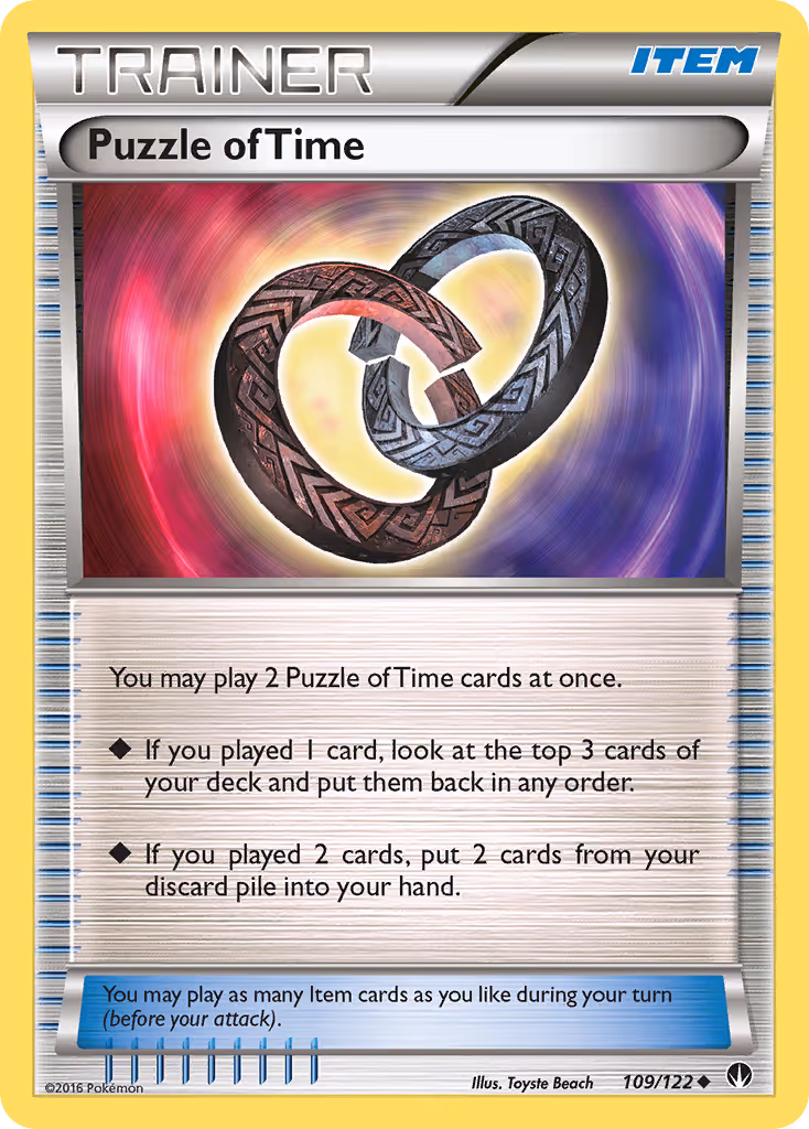 Puzzle of Time 109/122 Pokemon card
