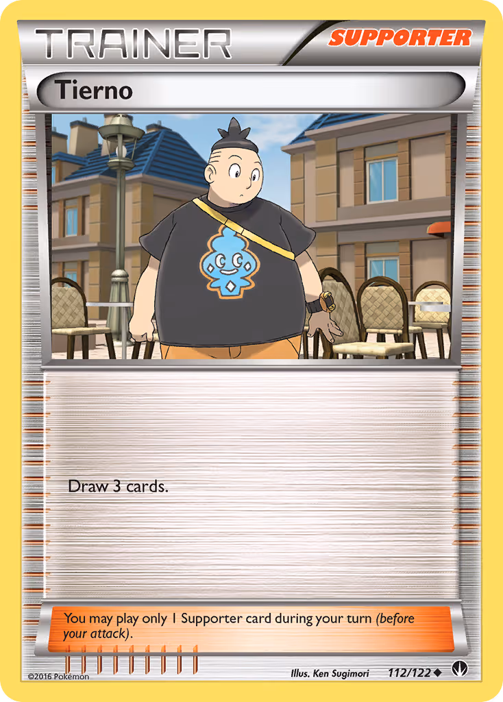 Tierno 112/122 Pokemon card