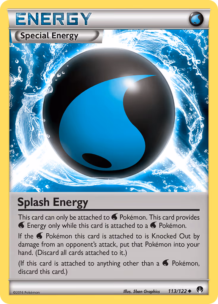 Splash Energy 113/122 Pokemon card