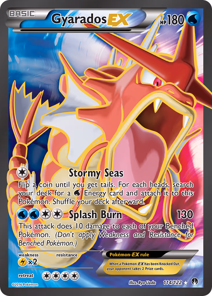 Gyarados EX 114/122 Pokemon card