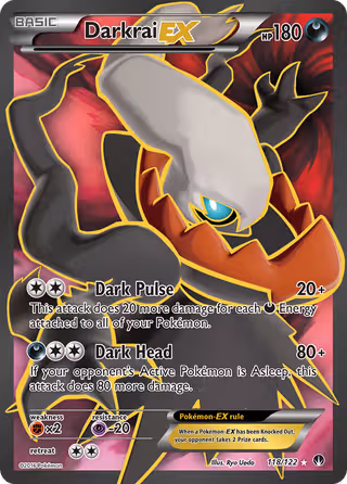 Darkrai EX 118/122 Pokemon card