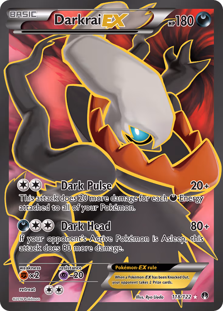 Darkrai EX 118/122 Pokemon card