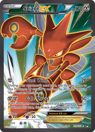 Scizor EX 119/122 Pokemon card