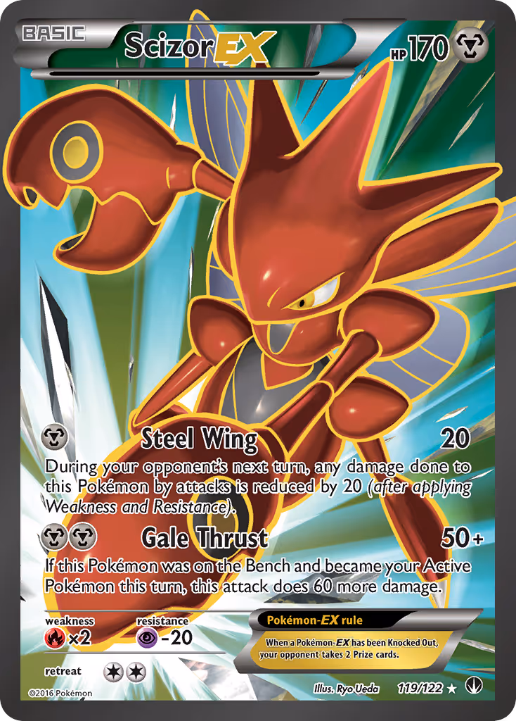 Scizor EX 119/122 Pokemon card