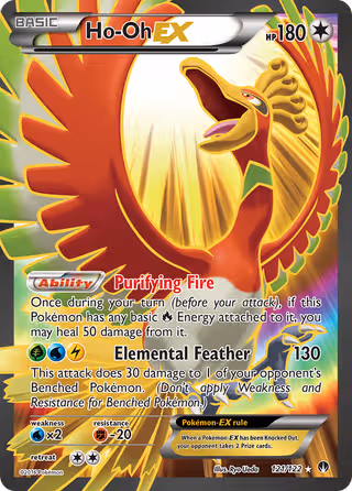 Ho-Oh EX 121/122 Pokemon card