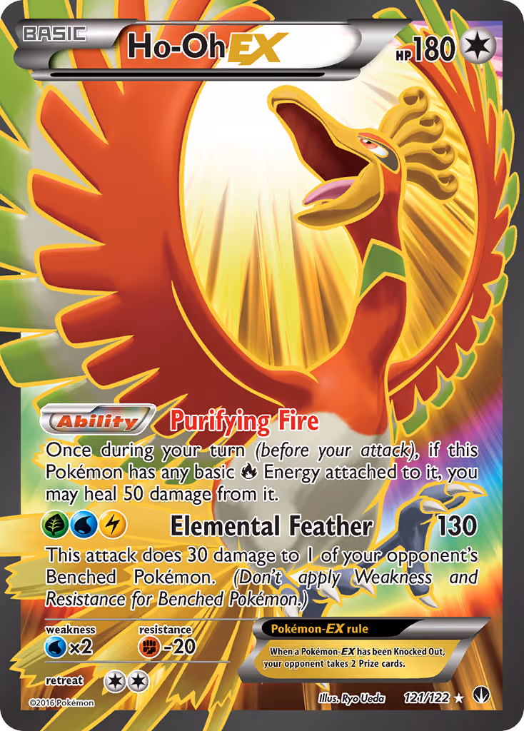 Ho-Oh EX 121/122 Pokemon card
