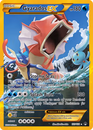 Gyarados EX 123/122 Pokemon card