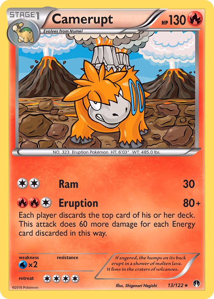 Camerupt 13/122 Pokemon card