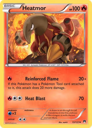 Heatmor 15/122 Pokemon card