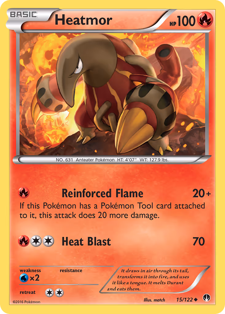 Heatmor 15/122 Pokemon card