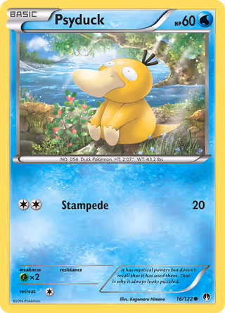 Psyduck 16/122 Pokemon card